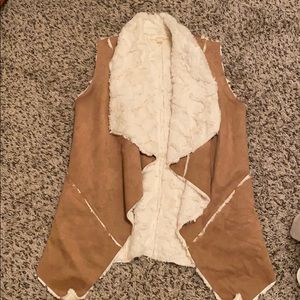 Faux fur lined vest